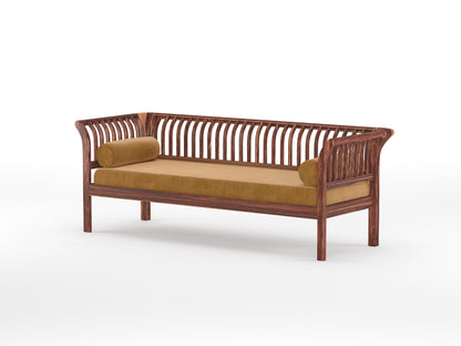 Garud Sofa 3 Seater  Mustard Yellow - Furnishka 