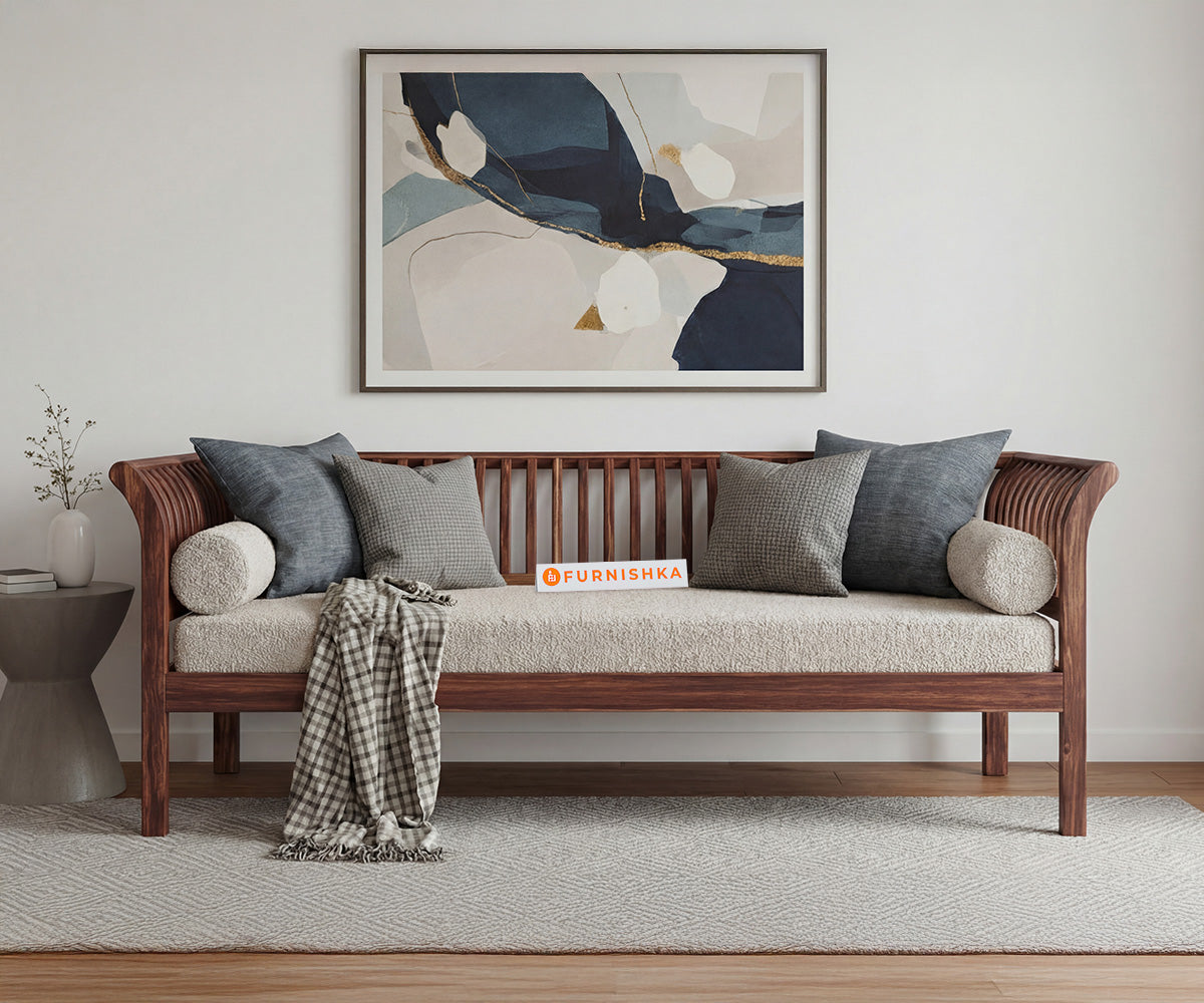Garud Sofa 3 Seater With Anthology Fabric Light Beige - Furnishka