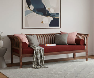 Garud Sofa 3 Seater Red Wine