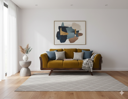 Sahara 3+2 Seater Sofa Set Mustard Yellow