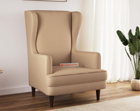 Genoa Wing Chair - Cream - Furnishka