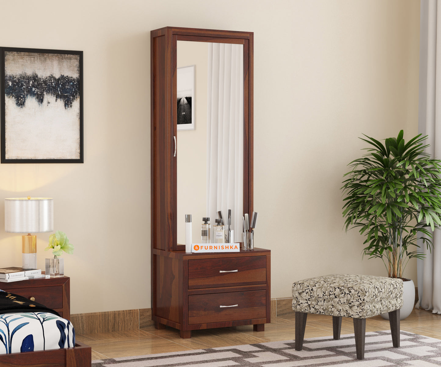 Gollian Sheesham Wood Dressing Table - Furnishka 