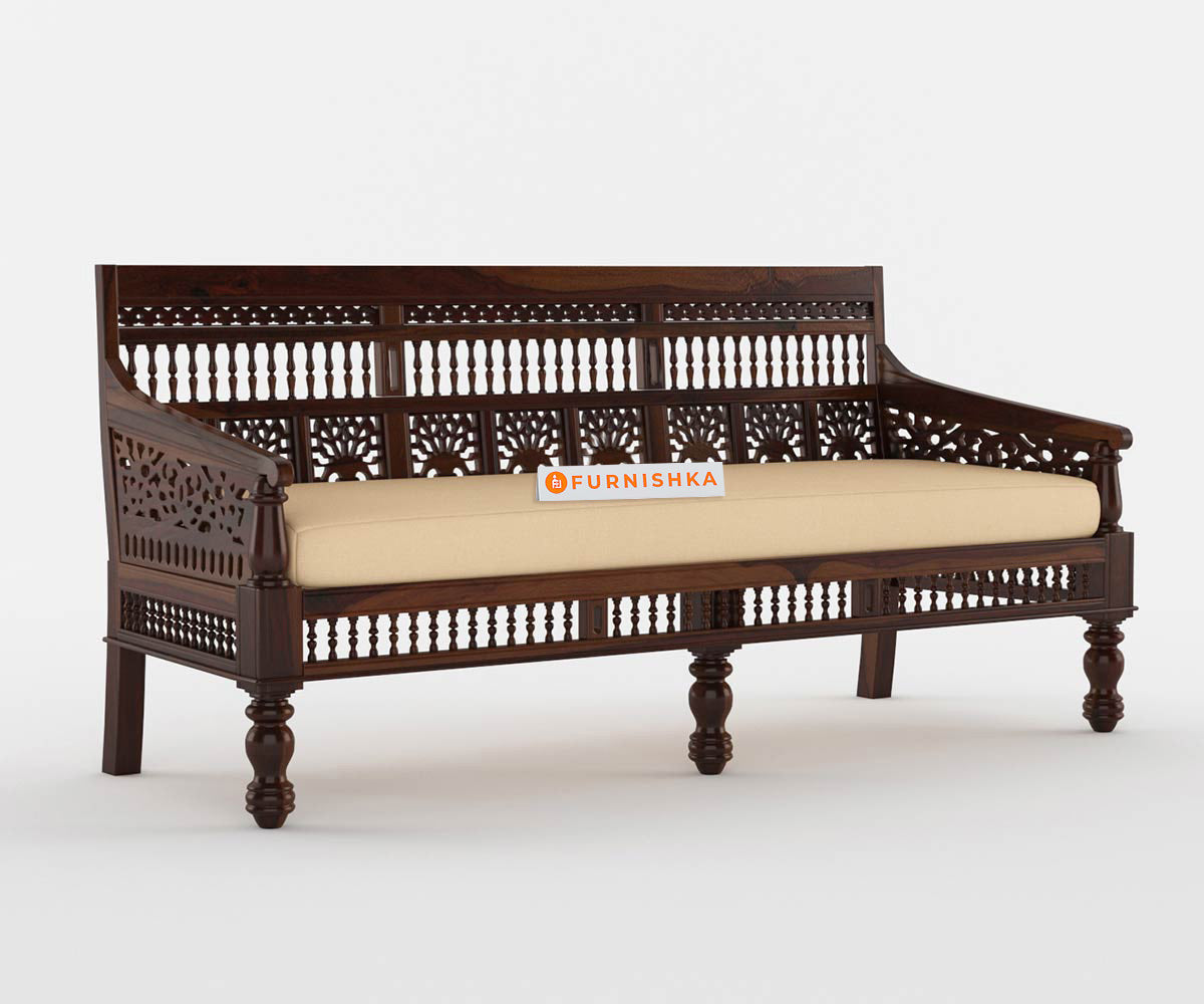 Grace solid Sheesham Wood Sofa Set - Furnishka 