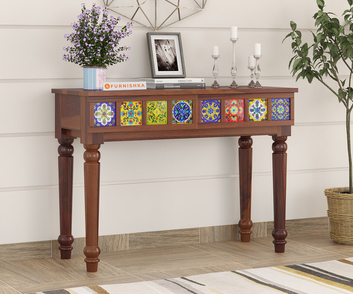 Hazel Sheesham Wood Console Tables