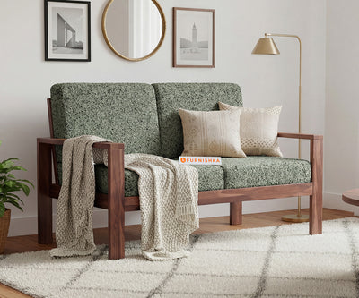 Halle 2 Seater Sofa Set With Anthology Fabric Green