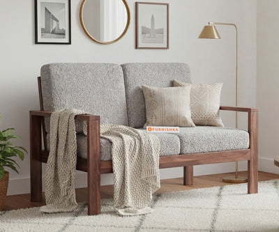 Halle 2 Seater Sofa Set With Anthology Fabric  Space Grey