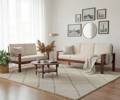 Halle 3+2 Seater Sofa Set With Anthology Fabric Light Beige