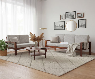 Halle 3+2 Seater Sofa Set With Anthology Fabric Space Grey