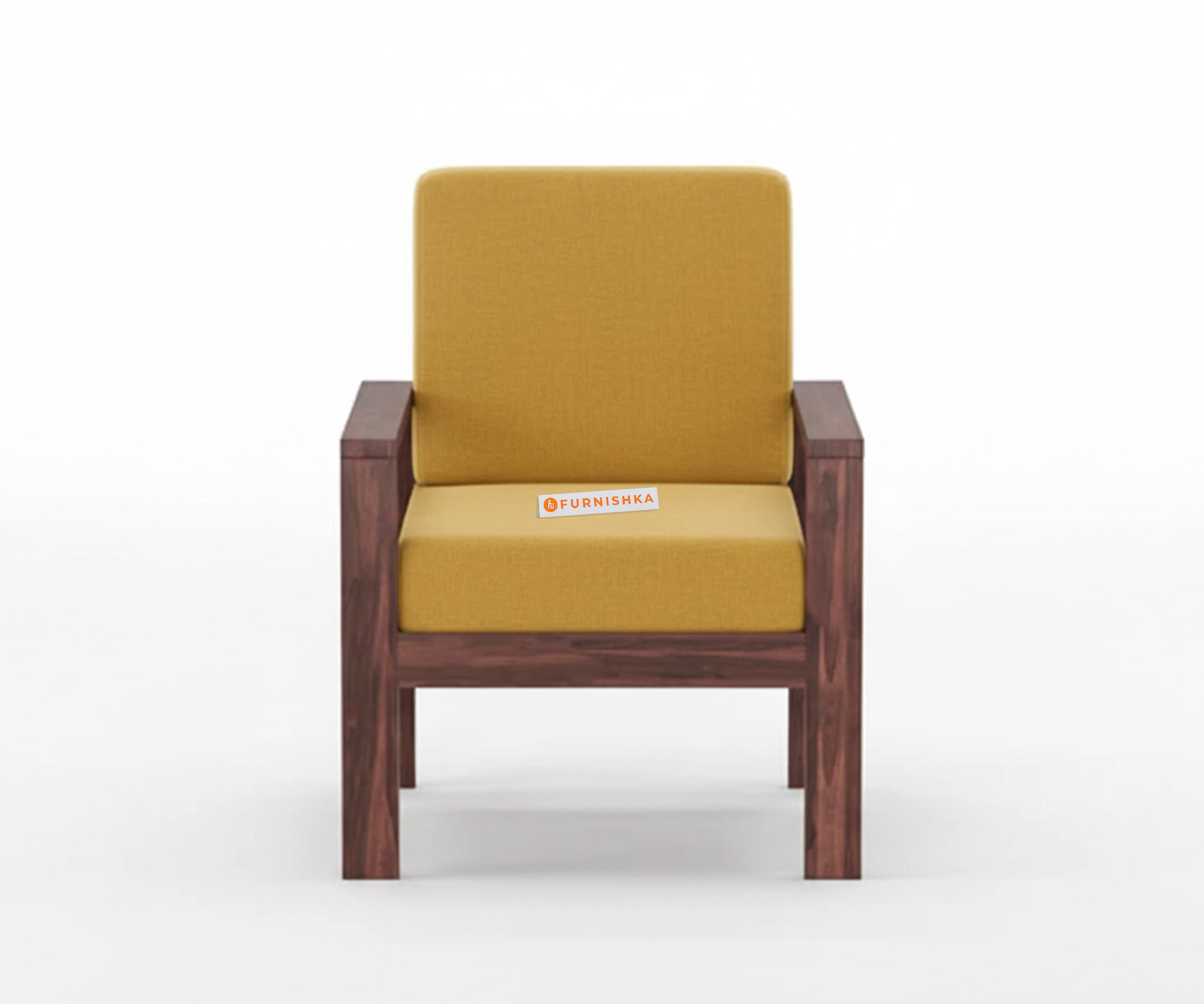 Halle sofa - 1 Seater Mustard Yellow - Furnishka 