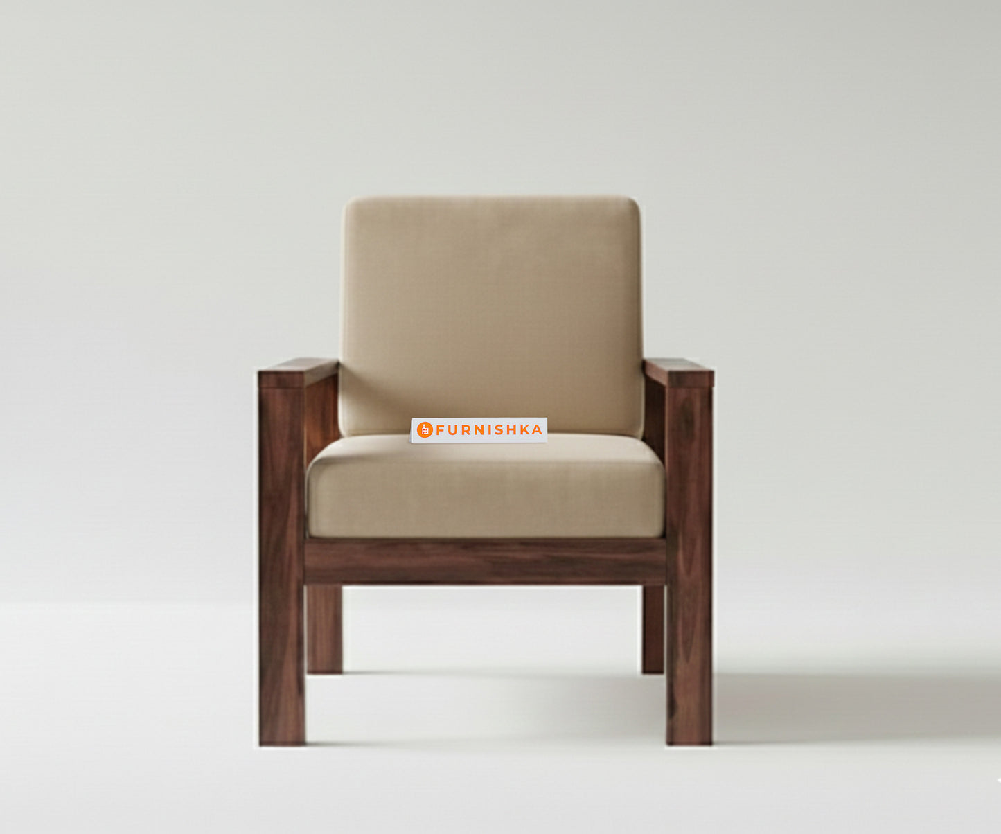Halle sofa-1Seater Light Beige - Furnishka