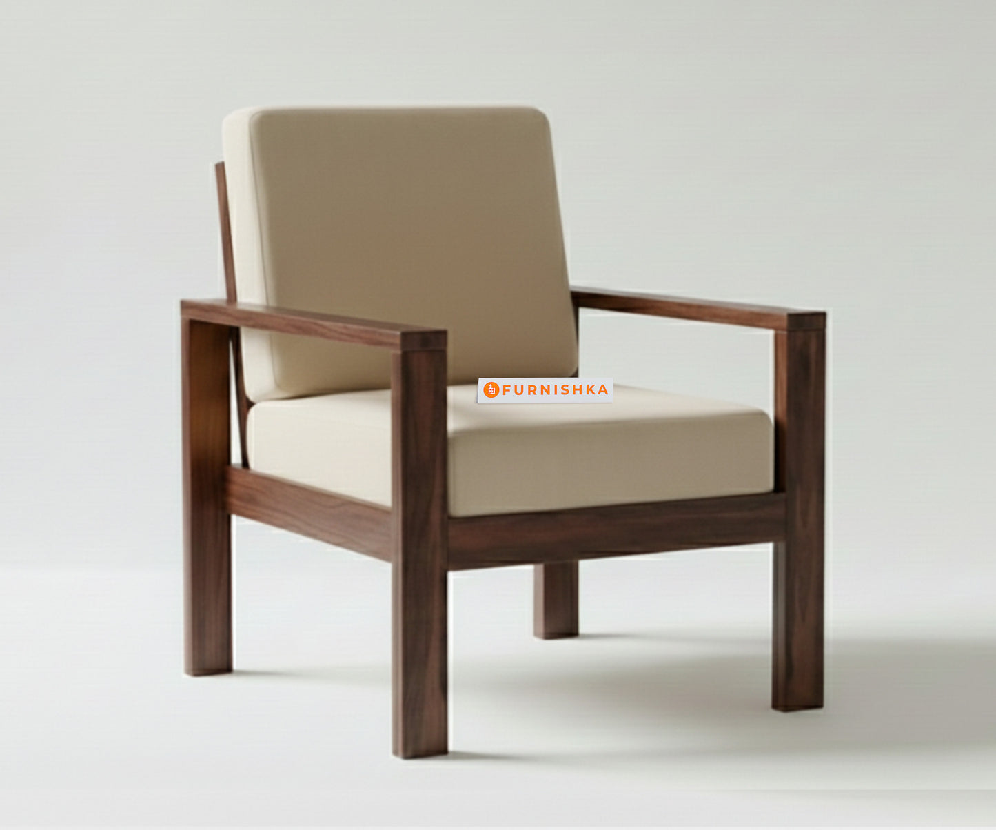 Halle sofa-1Seater Light Beige - Furnishka