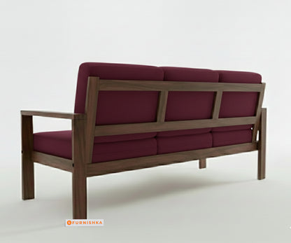 Halle sofa - 3+1+1 Sofa Red Wine - Furnishka 