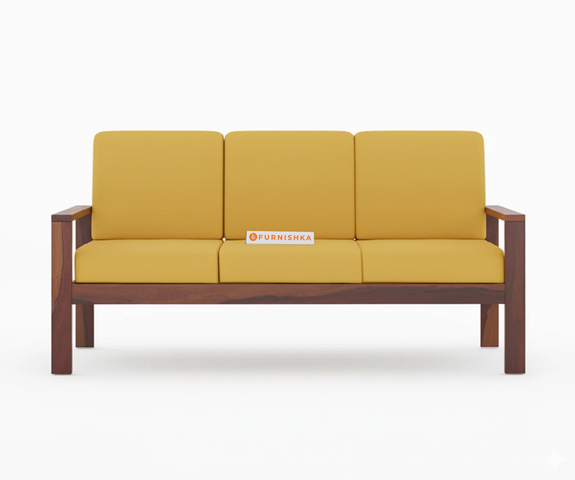 Halle sofa - 3 Seater Mustard Yellow - Furnishka 