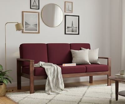Halle sofa - 3 Seater Red Wine