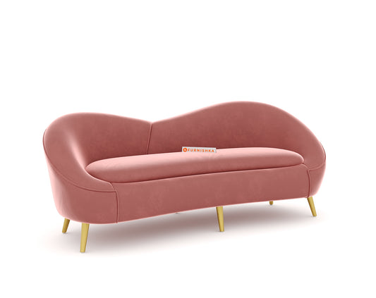 Hana Sofa 3 Seater Flamingo Pink - Furnishka 