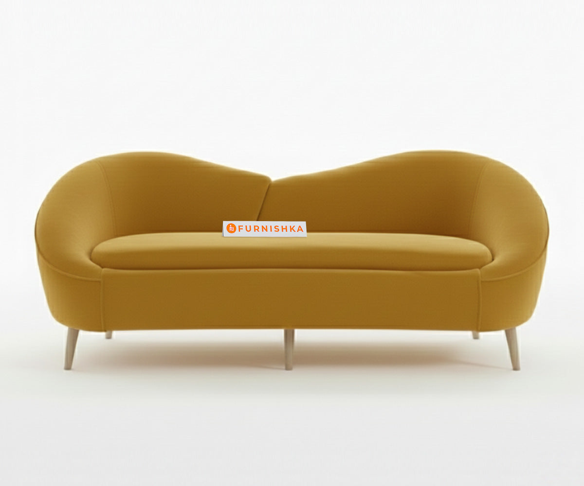 Hana Sofa 3 Seater  Mustard Yellow - Furnishka 