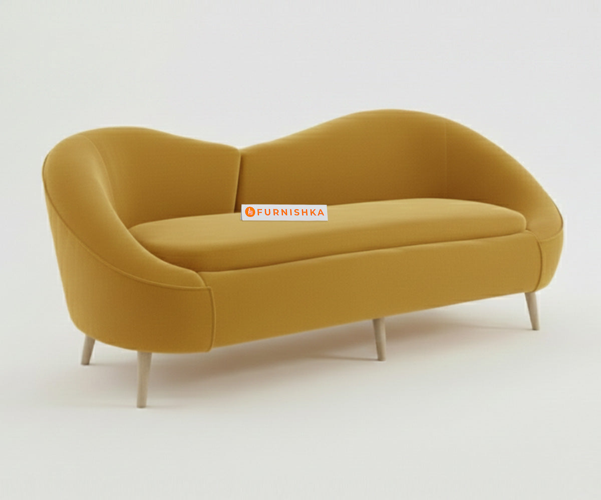 Hana Sofa 3 Seater  Mustard Yellow - Furnishka 