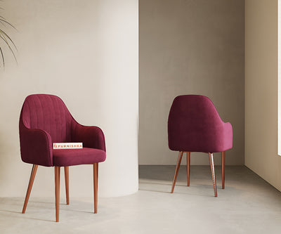 Harley Dining Chair With Rose Glod Leg Red Wine