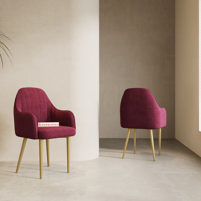 Harley Dining Chair With powder coating Leg-Red Wine