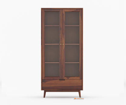 Helen Sheesham Wood Two Door Chest of Drawer - Furnishka 