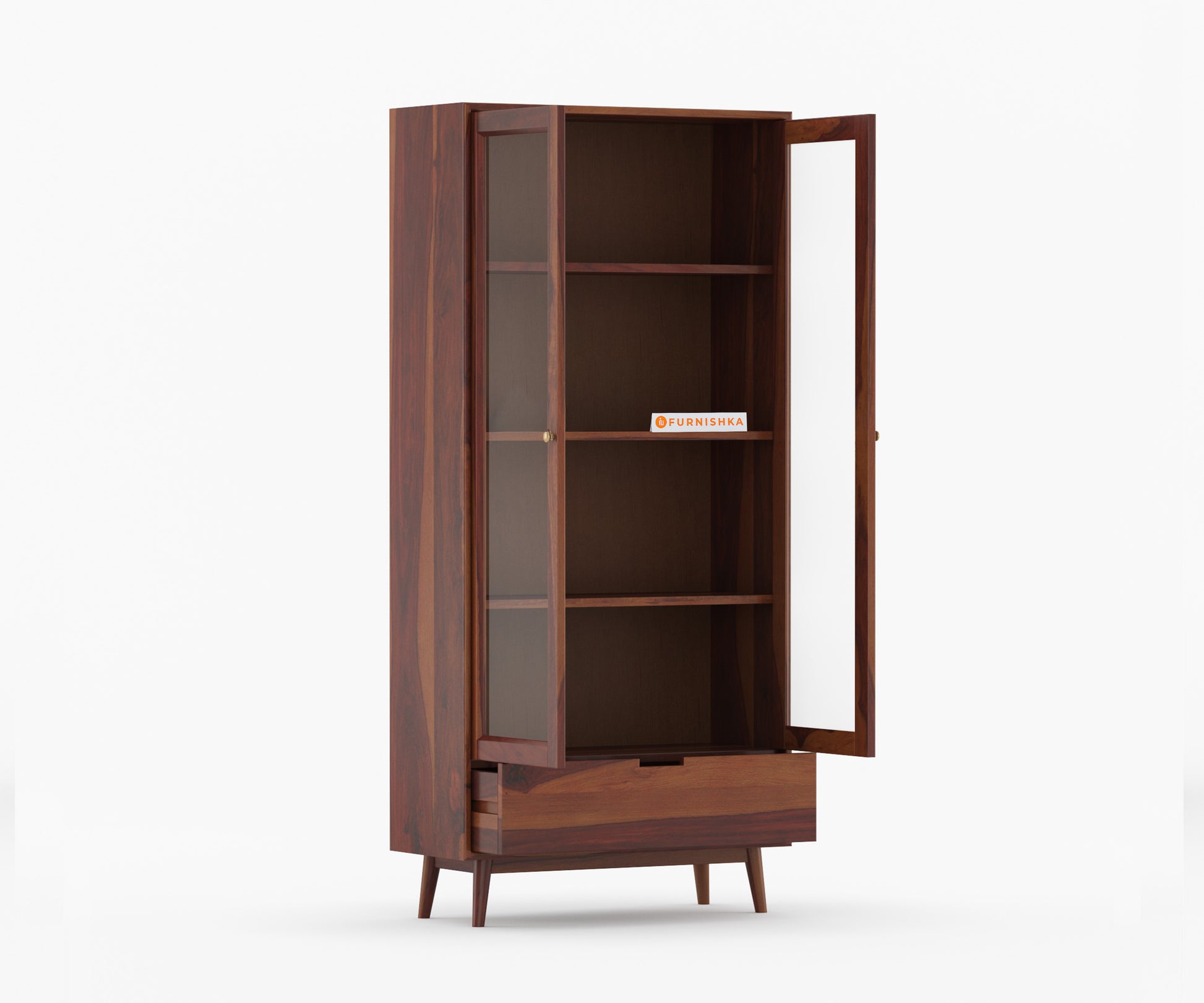 Helen Sheesham Wood Two Door Chest of Drawer - Furnishka 