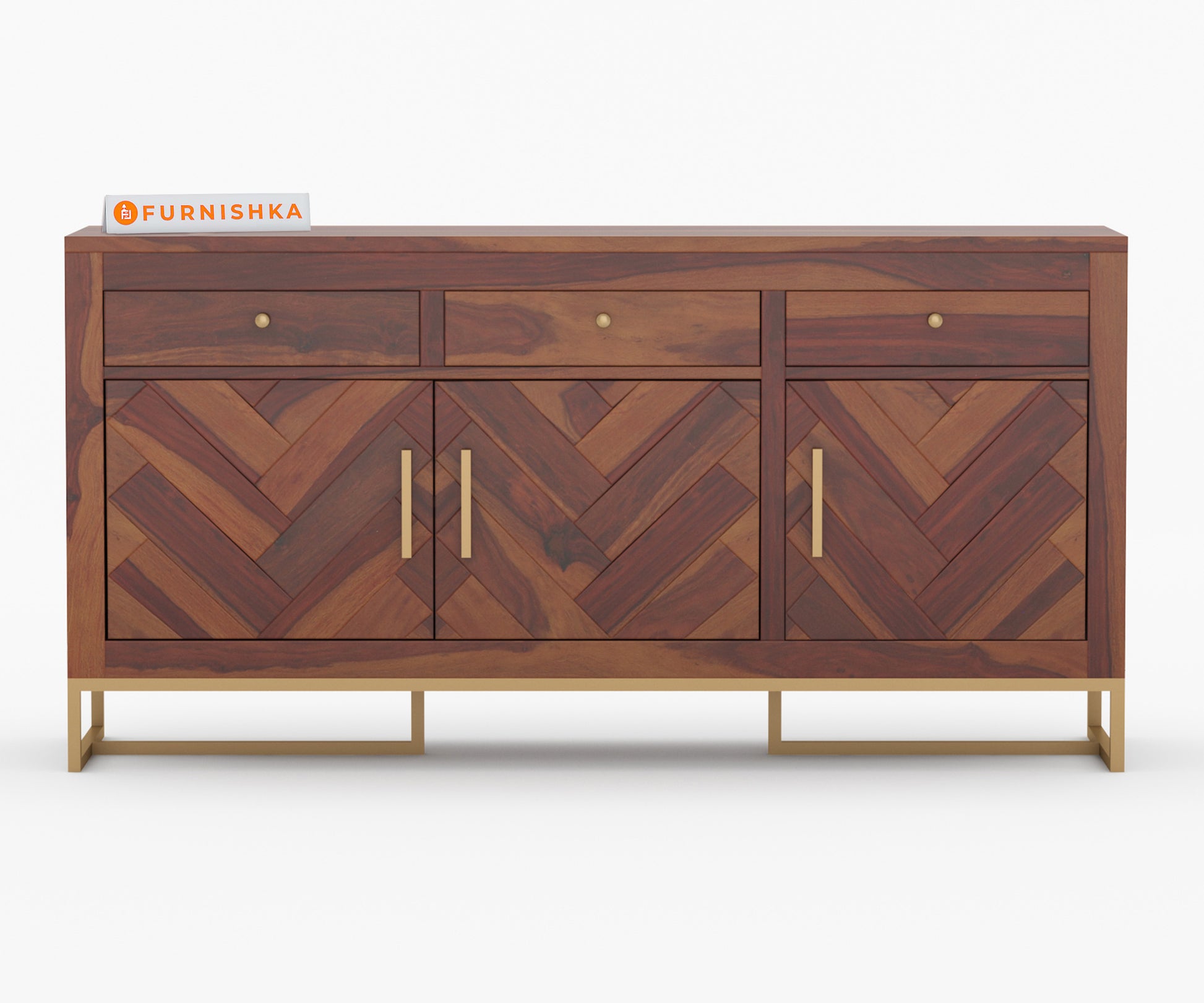 Helie Sheesham Wood Cabinet and Sideboard - Furnishka 