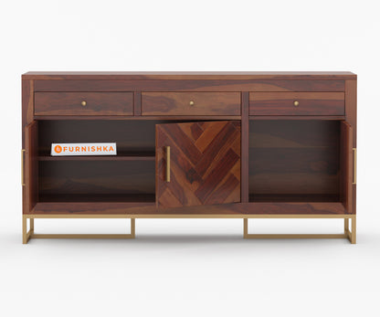 Helie Sheesham Wood Cabinet and Sideboard - Furnishka 