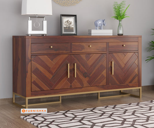 Helie Sheesham Wood Cabinet and Sideboard - Furnishka