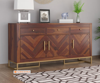 Helie Sheesham Wood Cabinet and Sideboard - Furnishka 