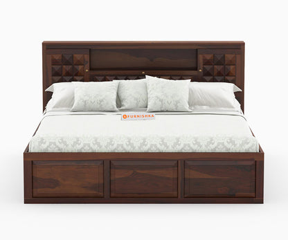 Maverick Sheesham wood With Hydraulic Storage Bed - King Size