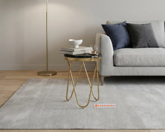 Clos Side Table with Black Engineered Marble Top