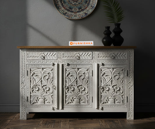 Imperial Floral Cabinet Distressed - Furnishka 