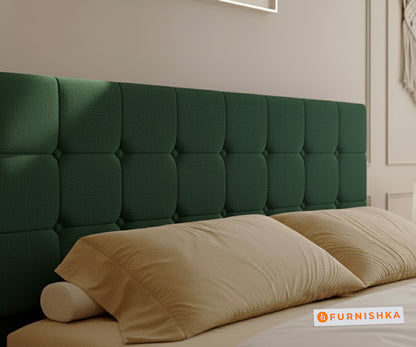 Irene Real Teak Wood Hydraulic Bed Queen Size Pine Green - Furnishka 