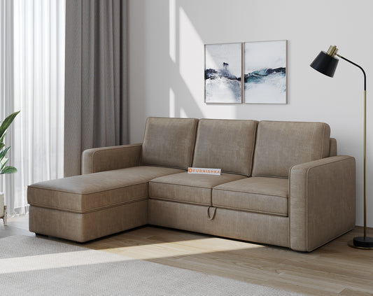 Kasba Sofa 2+L LHS Sofa cum Bed  - Pull out Type - Furnishka