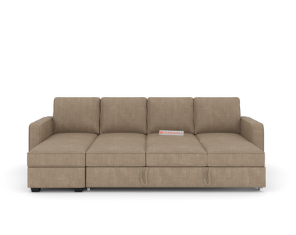 Kasba Sofa 3+L LHS Sofa cum Bed  - Pull out Type - Furnishka 