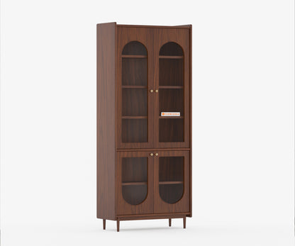 Kavin Acacia Wood Four Door Book Shelf - Furnishka 