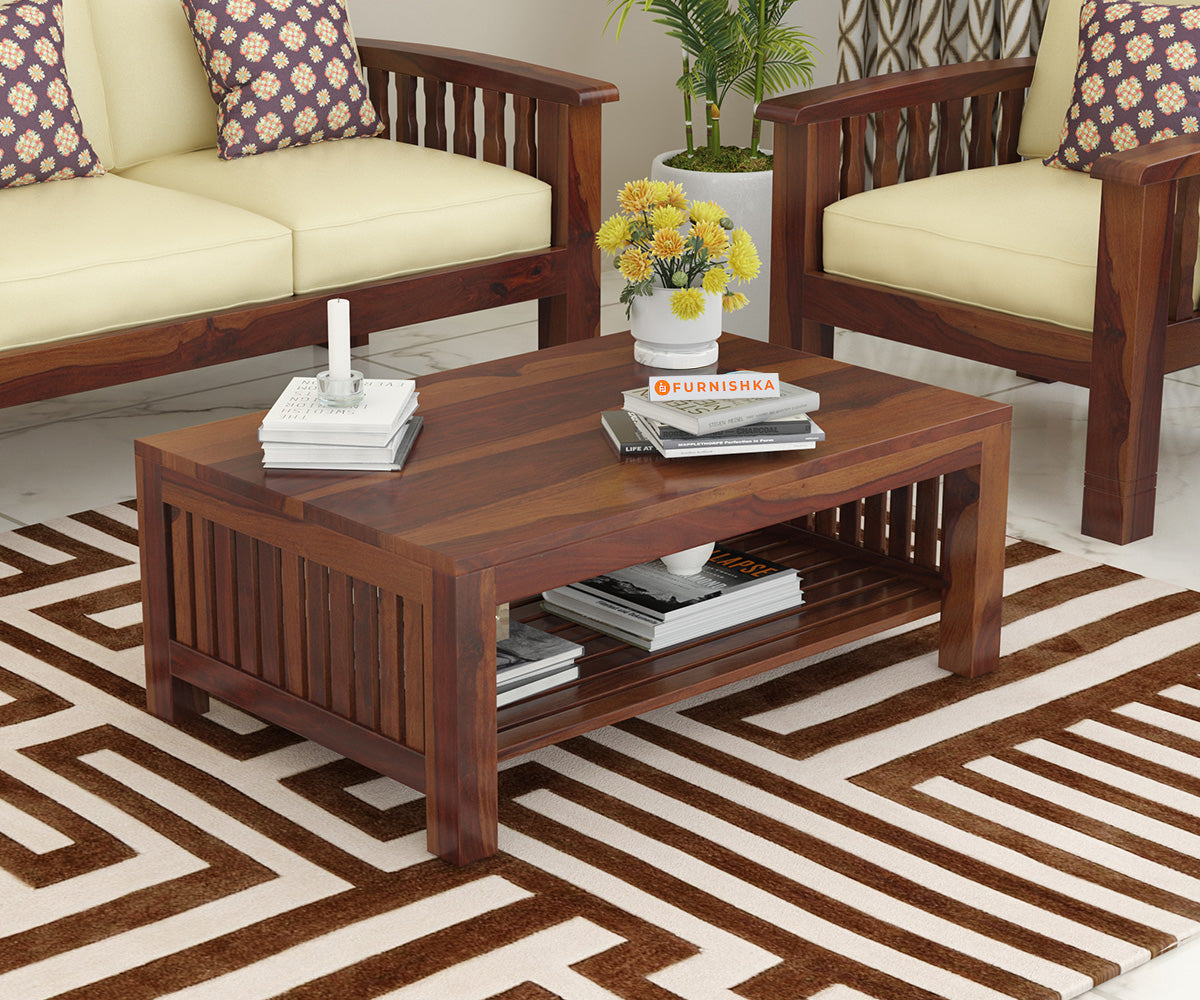 Lily Sheesham Wood Coffee Table