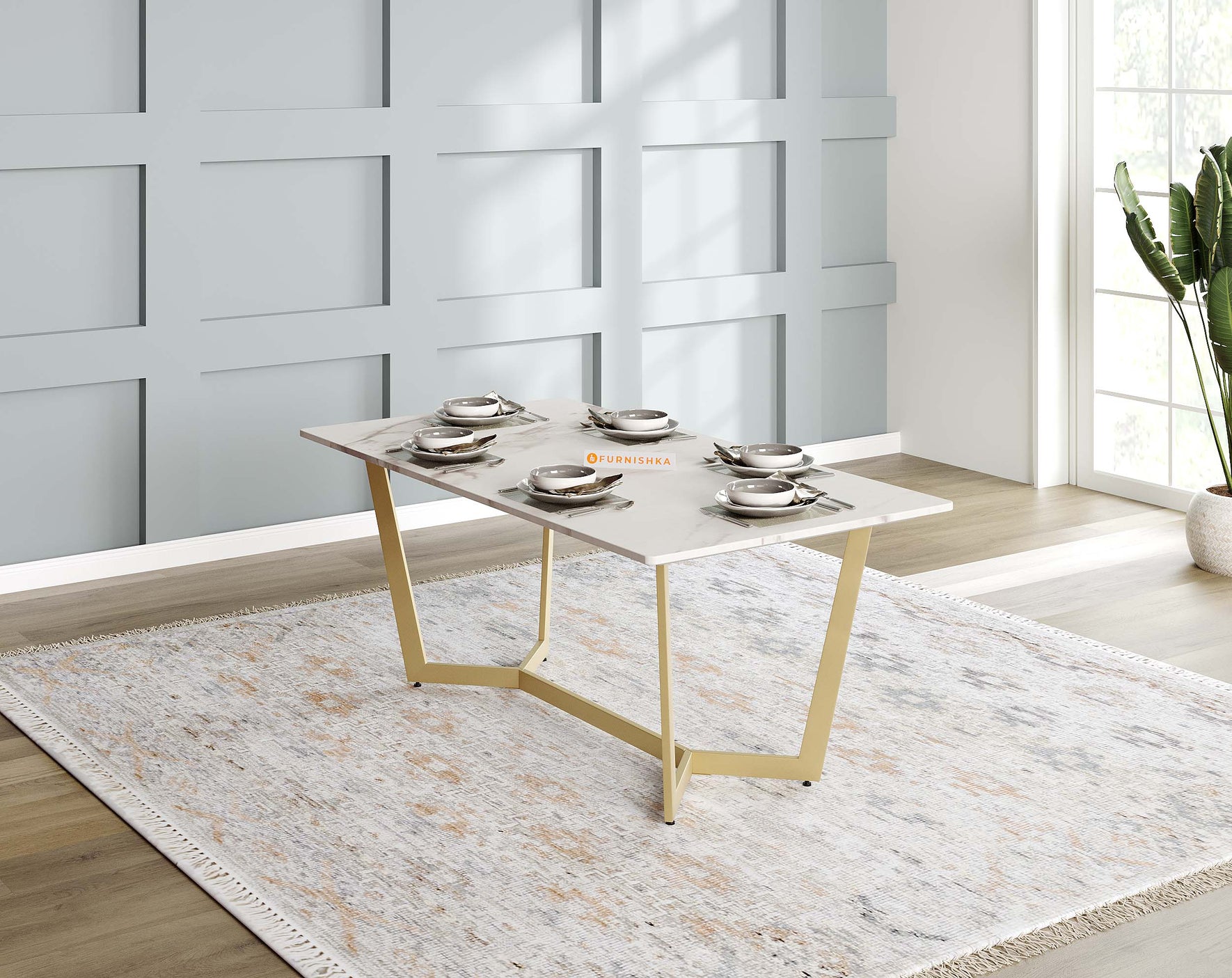 Buy Marble Dining Table 4 Seater Online in India furnishkastore