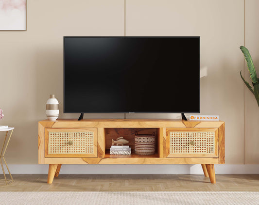 Tamara TV Unit in Teak - Furnishka 