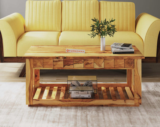 Teeva Coffee Table in Teak - Furnishka 