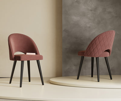 Leo Dining Chair With Black Leg Flamingo Pink