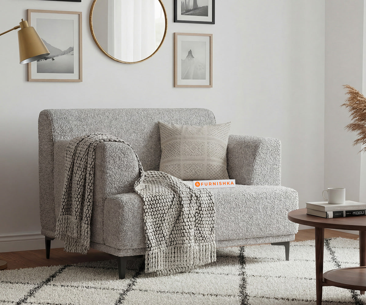 Liam 1 Seater Sofa With Anthology Fabric Grey - Furnishka