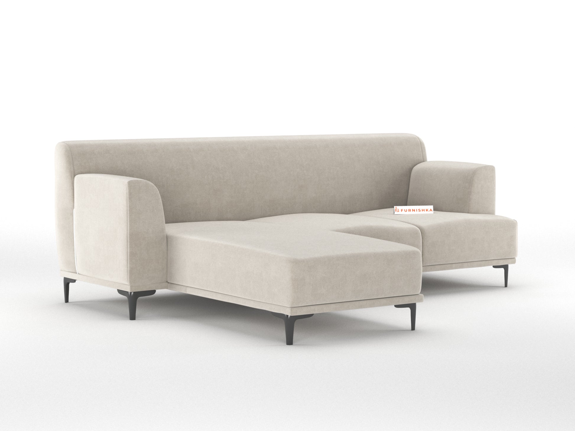 Liam 2 Seater L Shape Sofa LHS - Light Beige - Furnishka