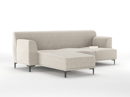 Liam 2 Seater L Shape Sofa LHS - Light Beige - Furnishka
