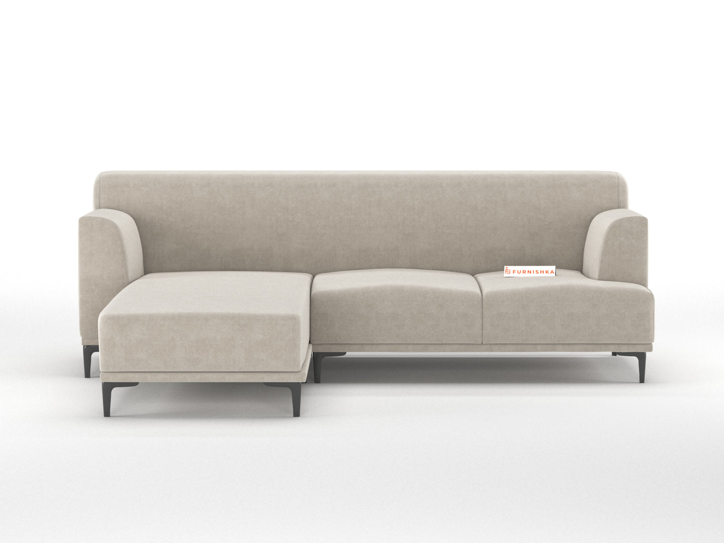 Liam 2 Seater L Shape Sofa LHS - Light Beige - Furnishka
