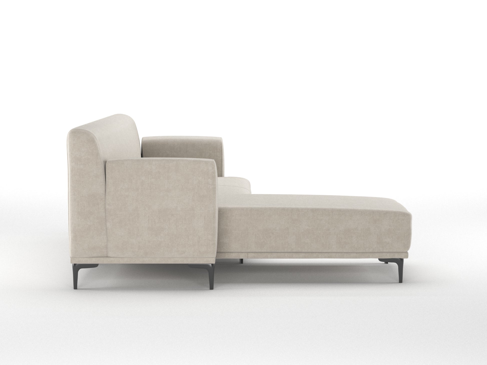 Liam 2 Seater L Shape Sofa LHS - Light Beige - Furnishka