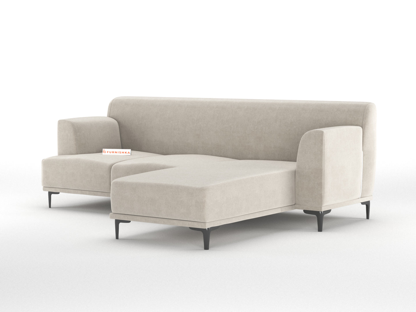 Liam 2 Seater L Shape Sofa RHS - Light Beige - Furnishka