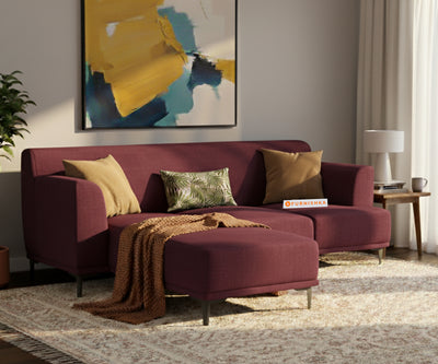 Liam 2 Seater L Shape Sofa LHS - Red Wine