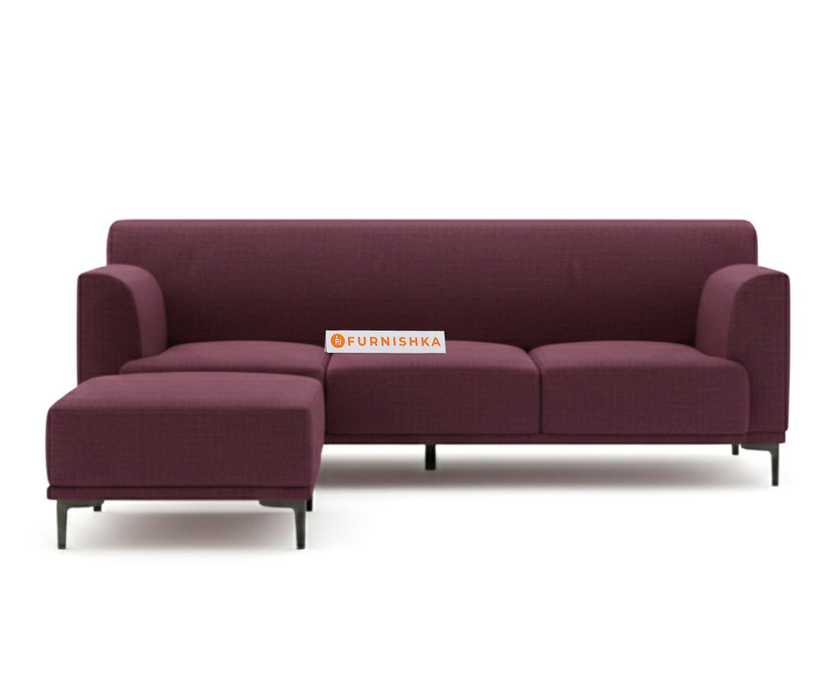 Liam 2 Seater L Shape Sofa LHS - Red Wine - Furnishka