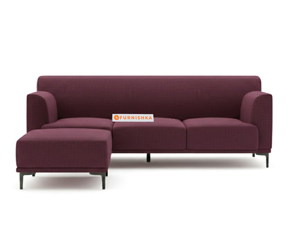 Liam 2 Seater L Shape Sofa LHS - Red Wine - Furnishka